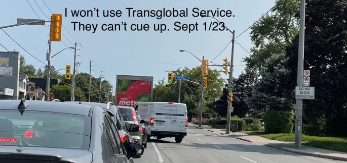 Image taken from the passenger seat.