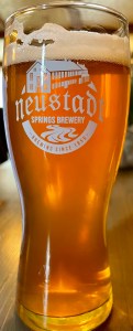 This is a picture of my first beer at this Neustadt, Ontario tap house.