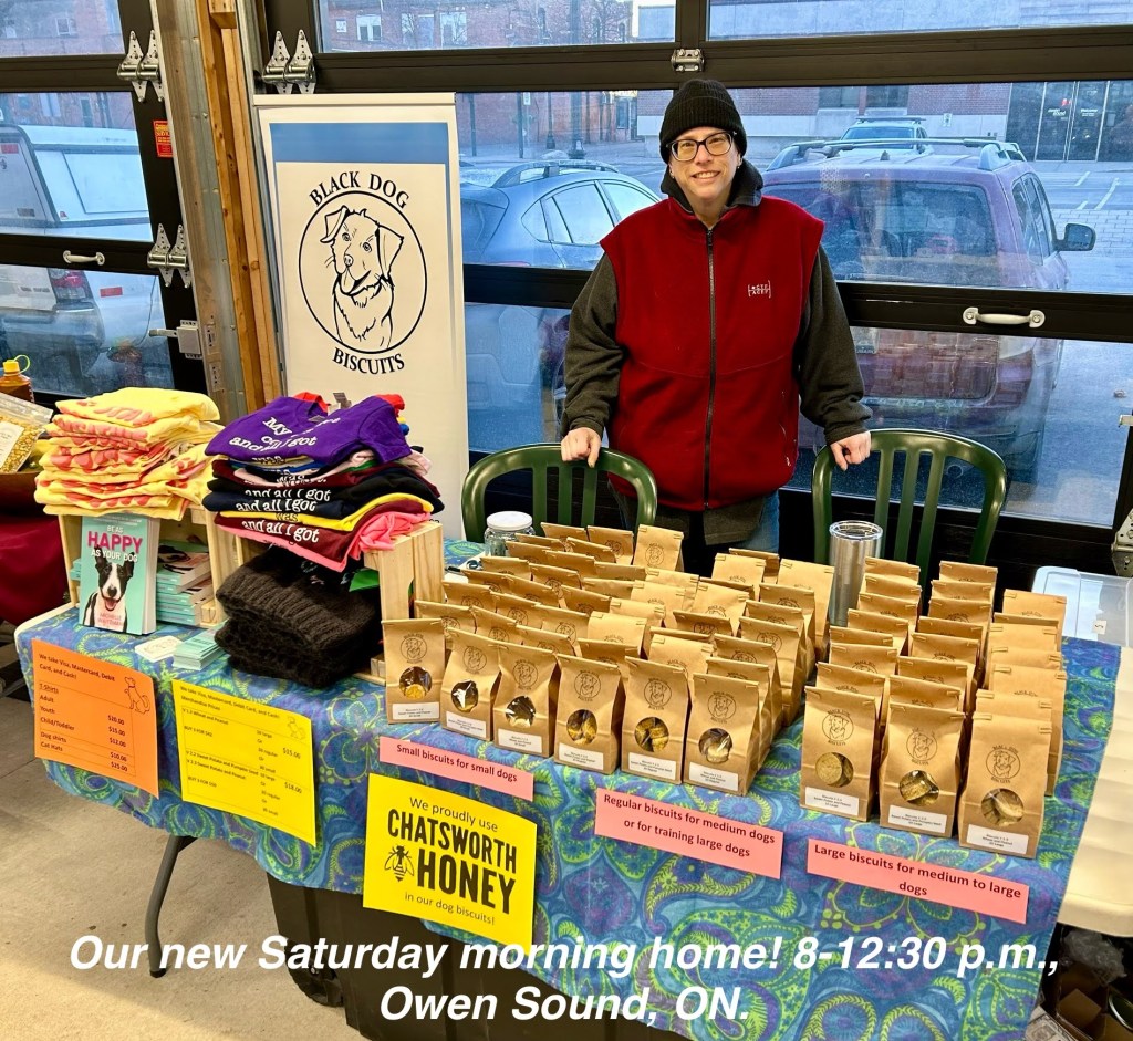 Black Dog Biscuts at Owen Sound Farmer's Market.