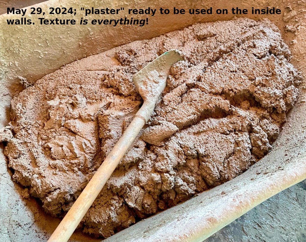 The plaster has a unique consistency.