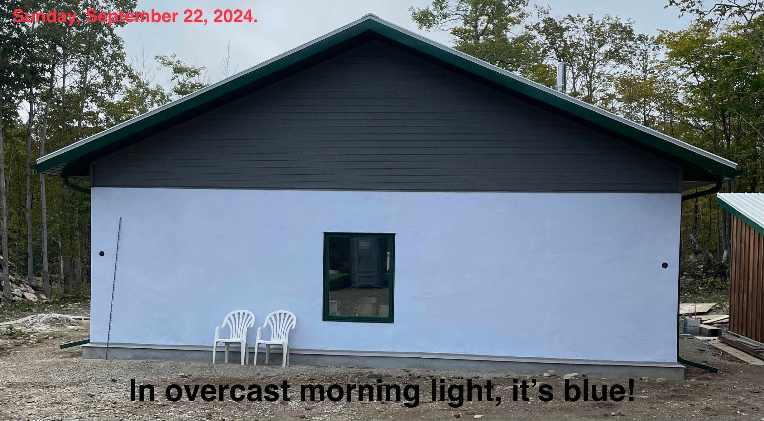 Morning image of north wall.