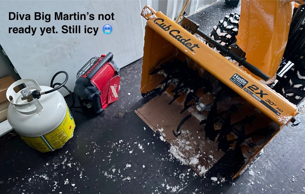 preparing to dry the auger out