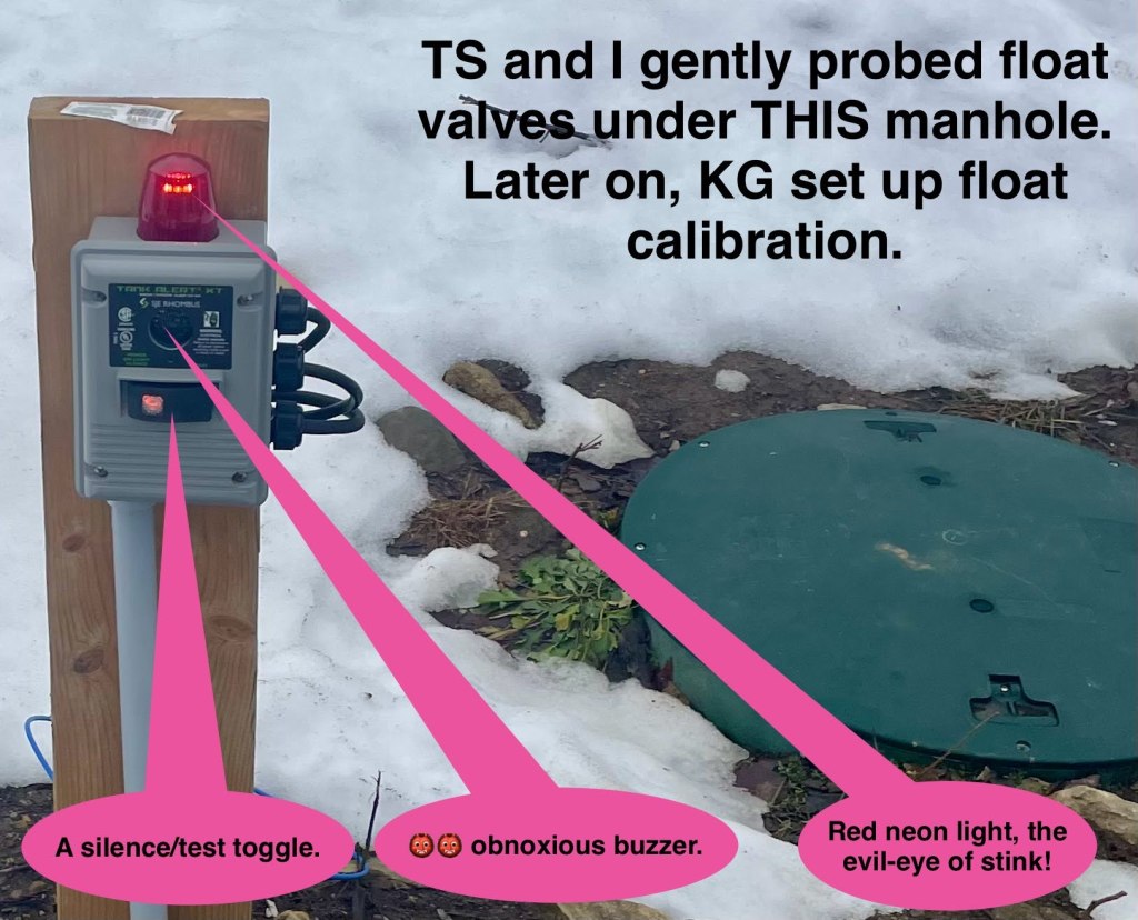 blackwater level alarm, parts of it illustrated.