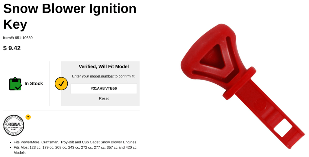 missing ignition key