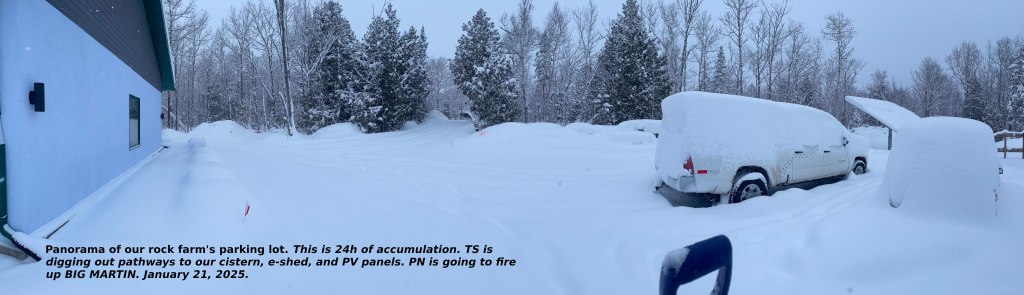 the snow has piled up enough to make travel difficult