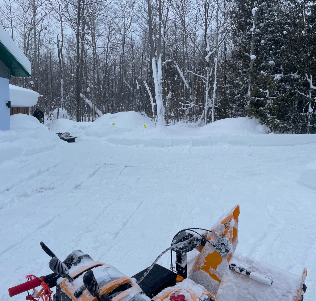 lower parking lot cleared