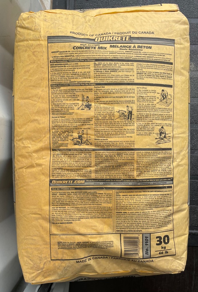 a fucking heavy bag of cement mix