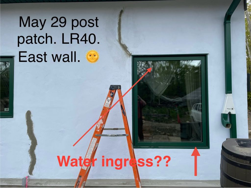 maintenance on the farm house walls