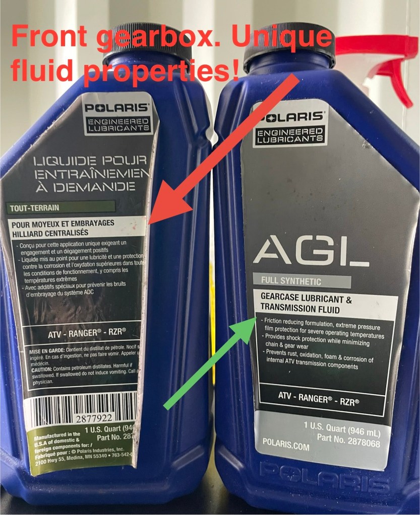 buy the correct fluid for each gearbox