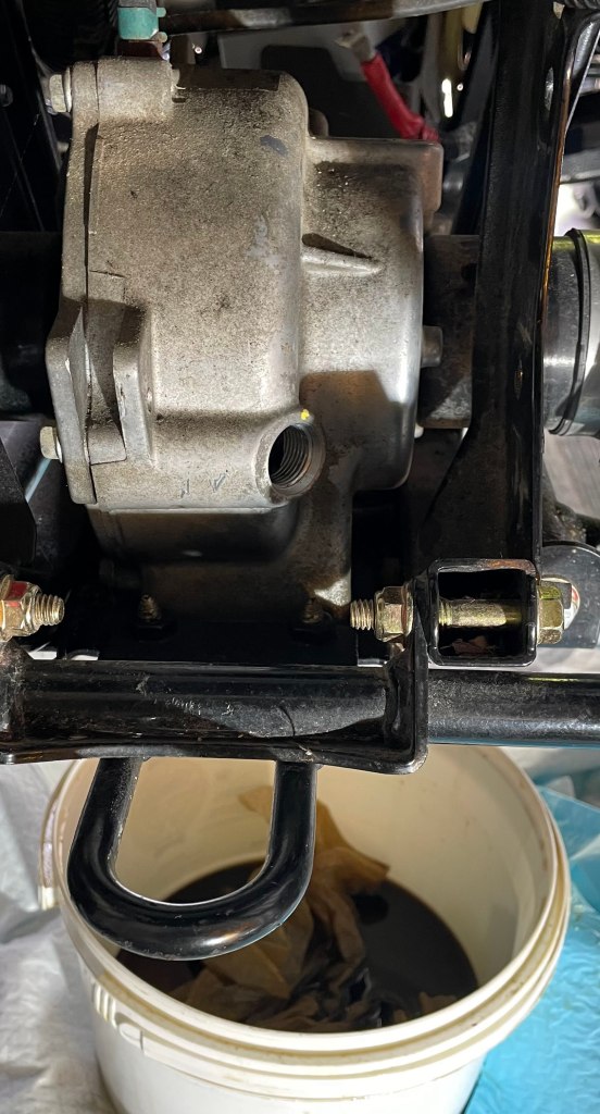 let all the dirty oil drain out