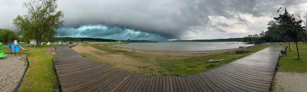 a panorama from wiarton between rain squalls