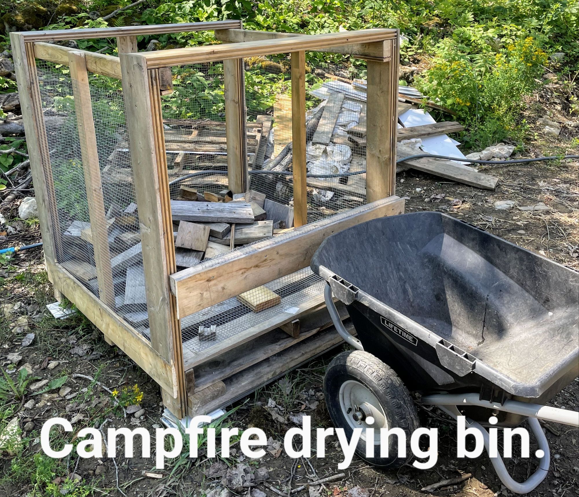 a DIY firewood drier