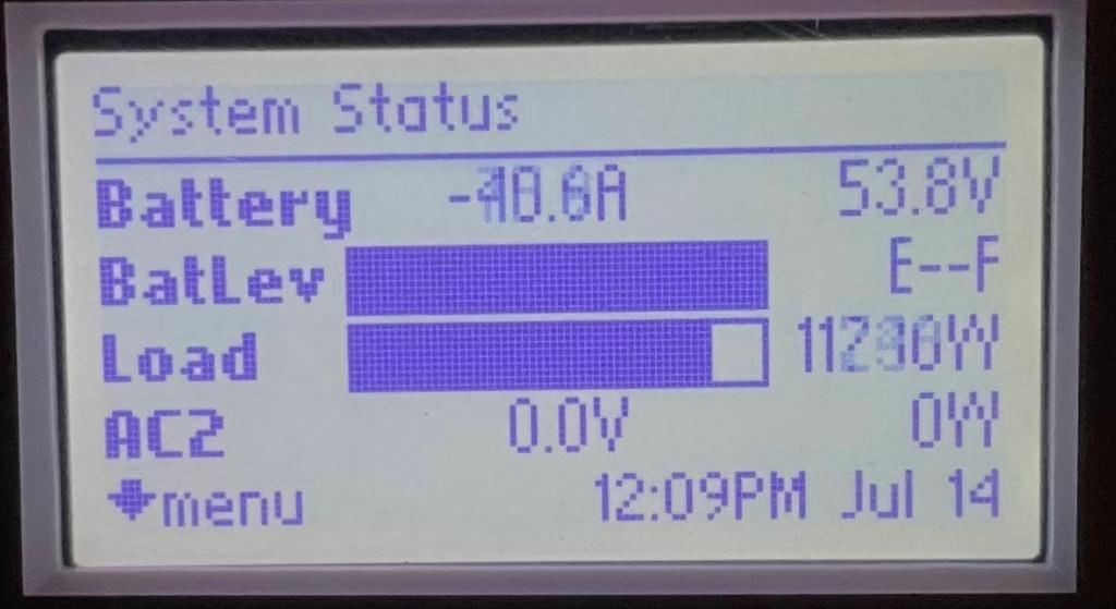 the electrical system's system status