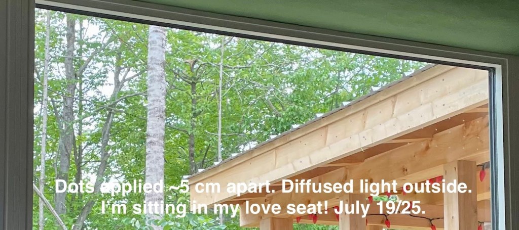 the anti-collision dots are almost invisible to the human eye 