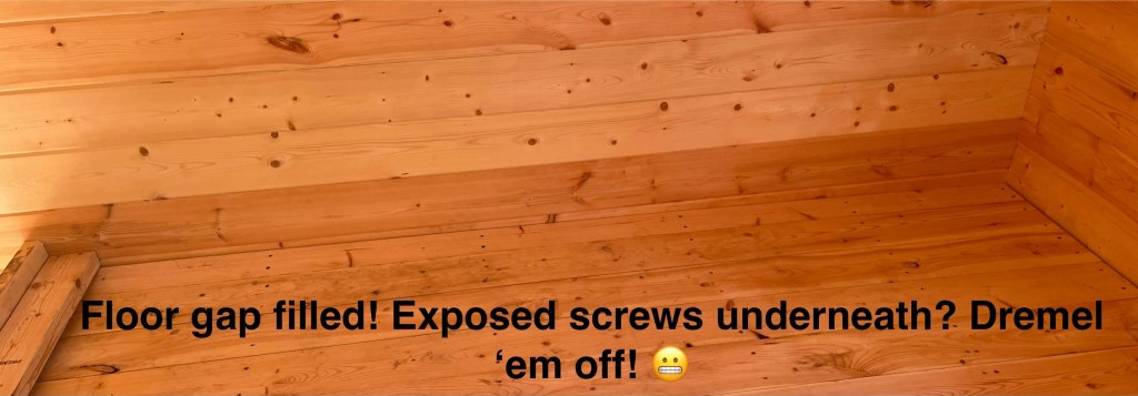 warped plank where it does the least amount of damage