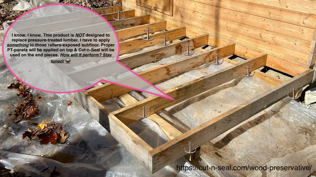 Treat the raw lumber with preservative.