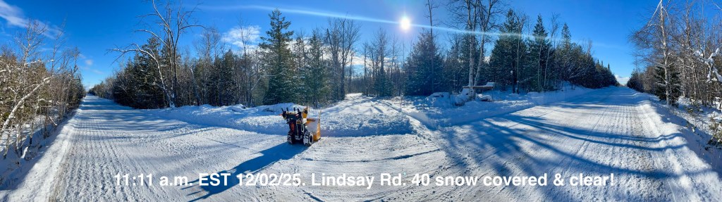 panorama of our front driveway entrance
