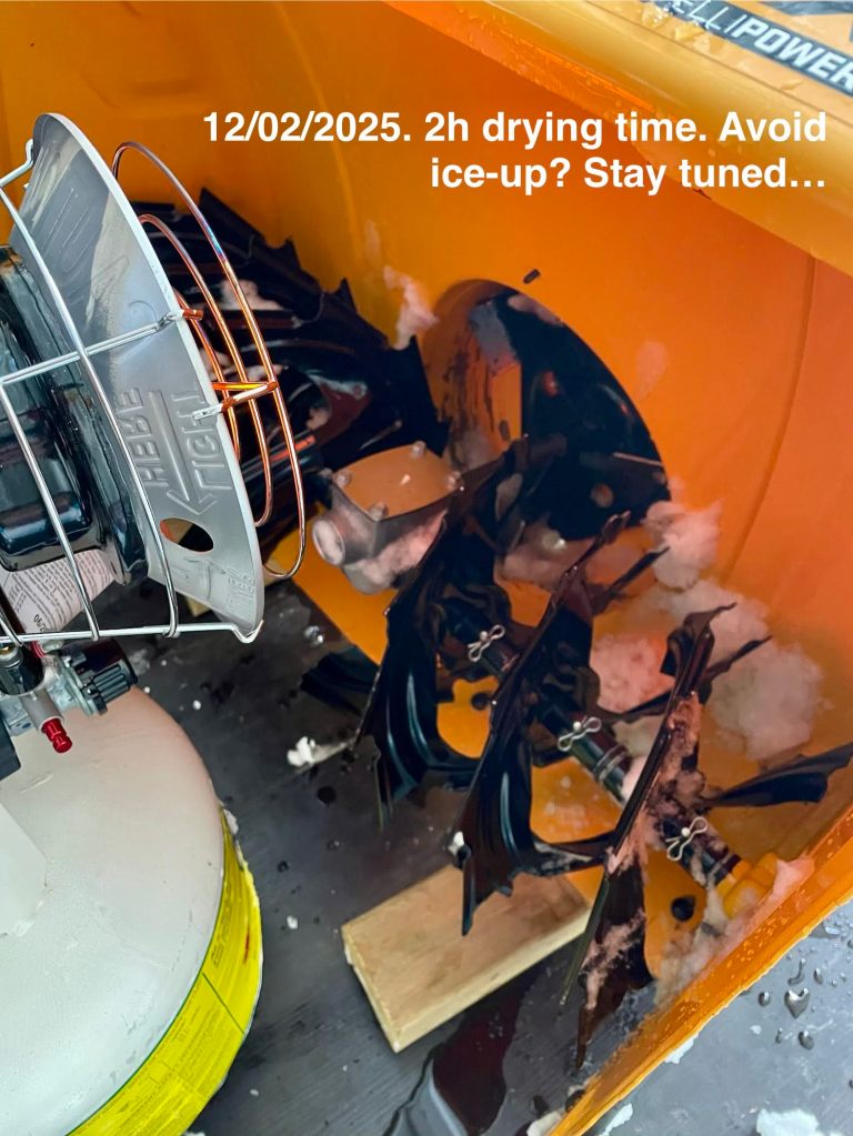 be careful overusing propane heaters for de-icing operations