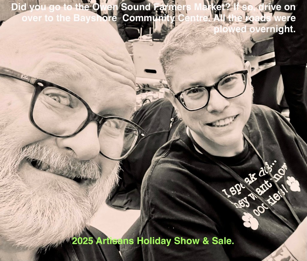 Paul and Tobey ready to be salespeople.