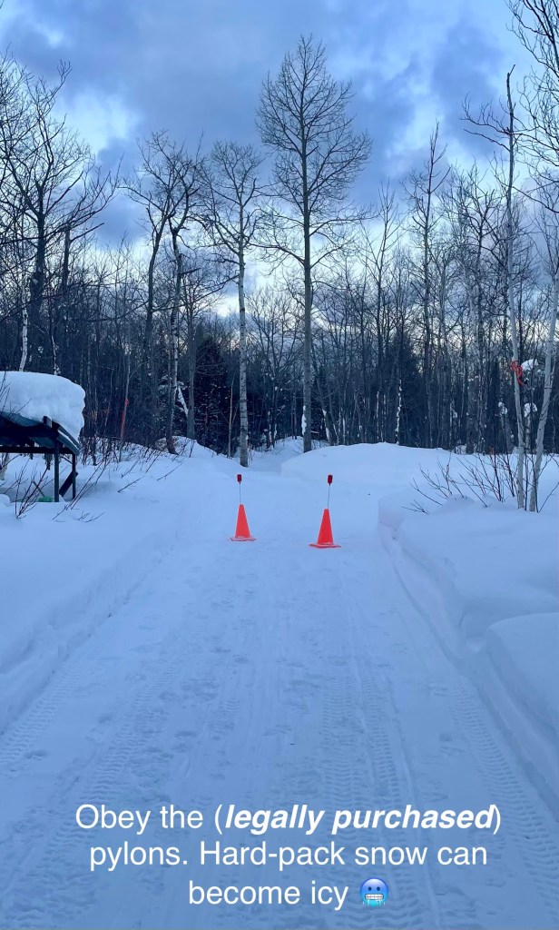 looking north towards the safety barrier