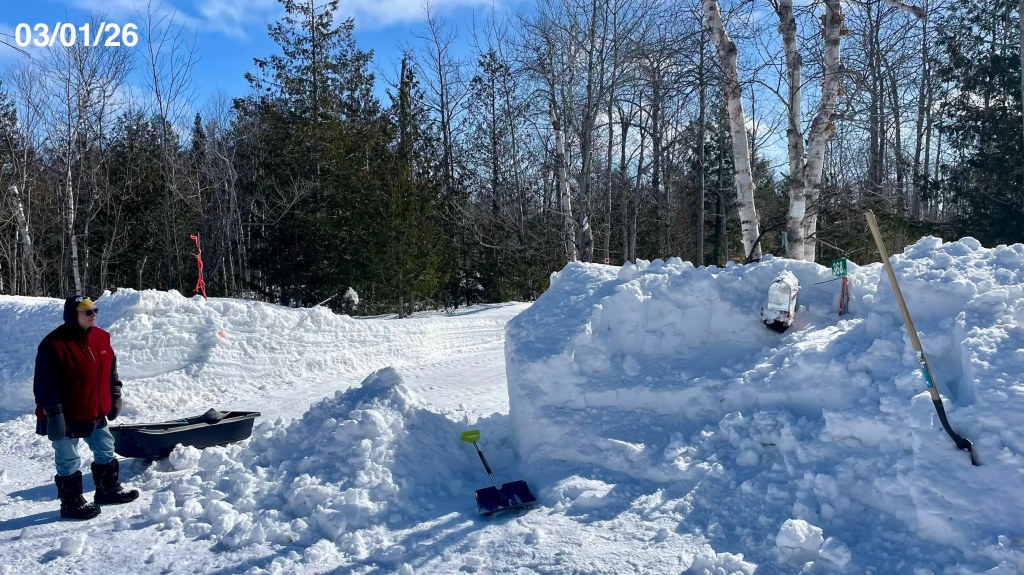The entire snow clearing effort and recovering our mailbox on March 1, 2026.