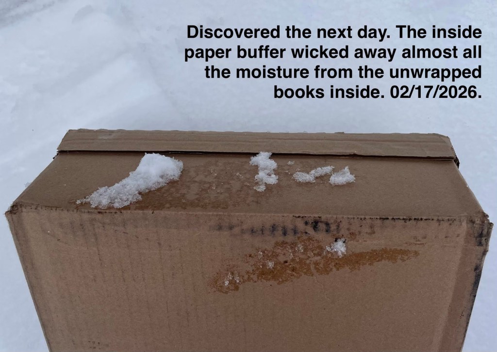 wet packing from indigo books delivered by ups standard