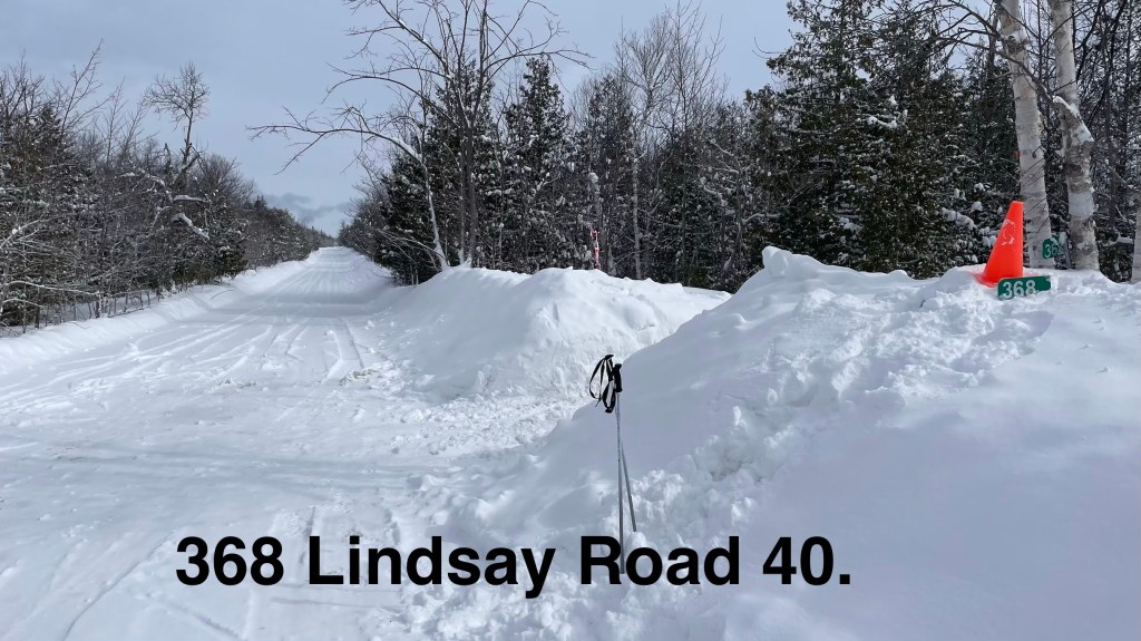 Before the tractor showed up. Our driveway entrance.