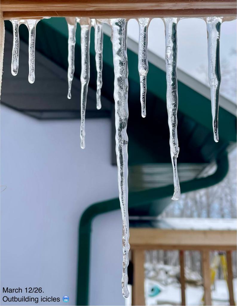 more ice formations on the out-building