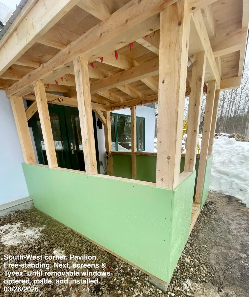 painted plywood screwed into place