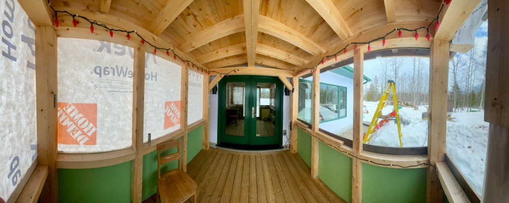 interior of pavilion looking north