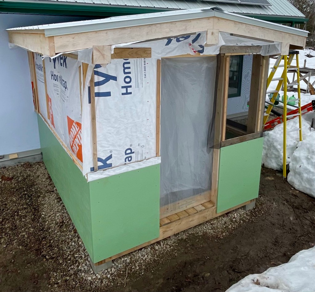 the openings have been covered up to keep the birds and bugs out.