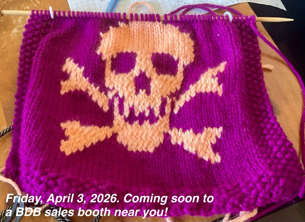 one of many dog sweaters Tobey creates