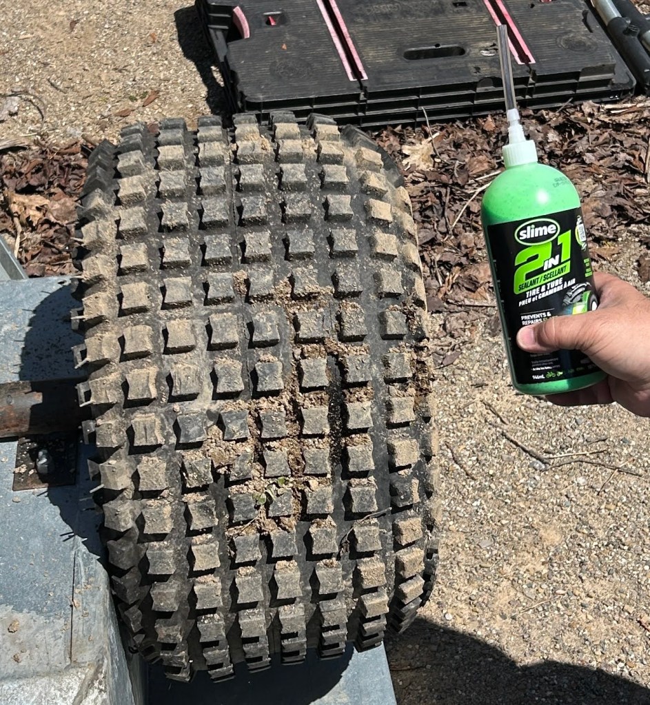 Reinflated bush-buggy low pressure tires.