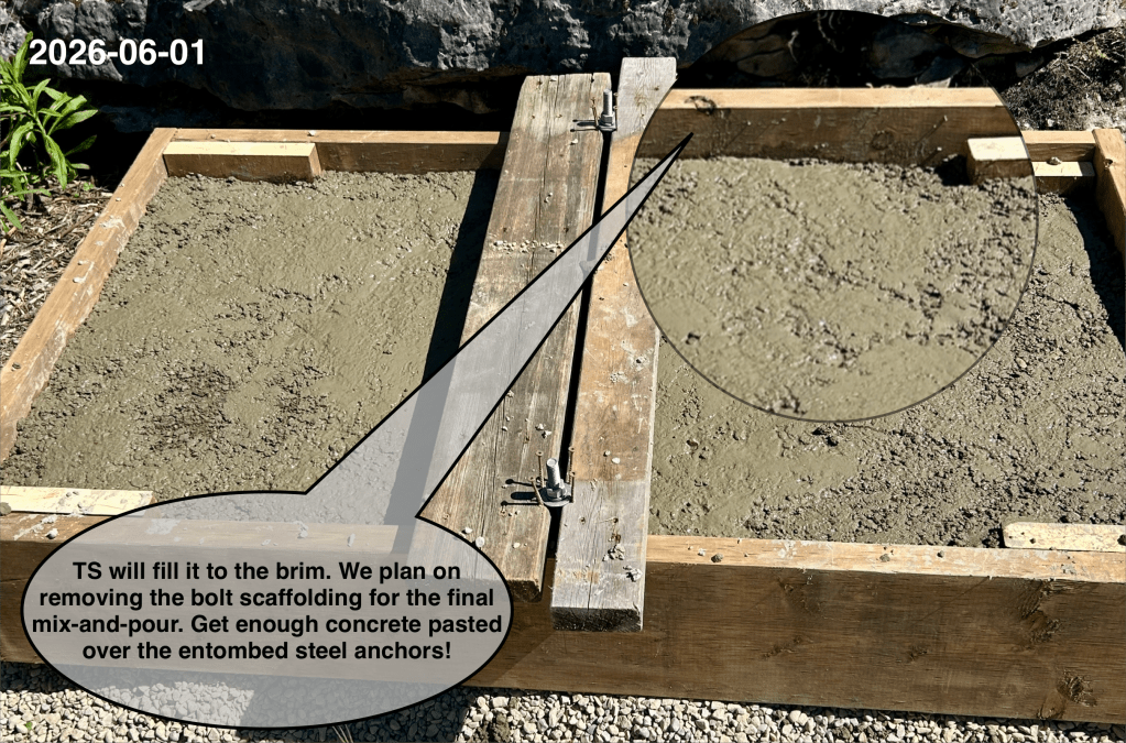 this is what the surface looked like after 9 bags of concrete
