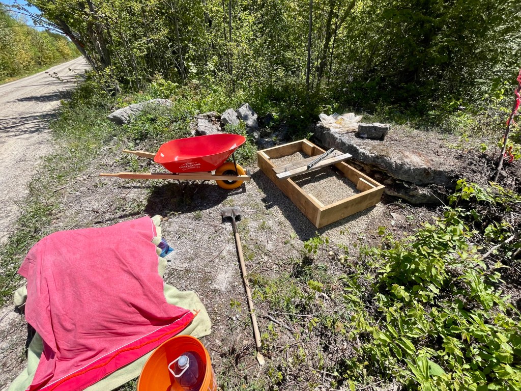 the image shows what it looks like under the concrete