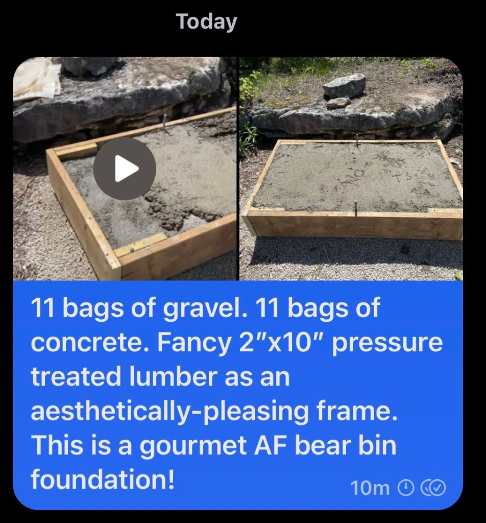 screenshot from Paul's messaging software