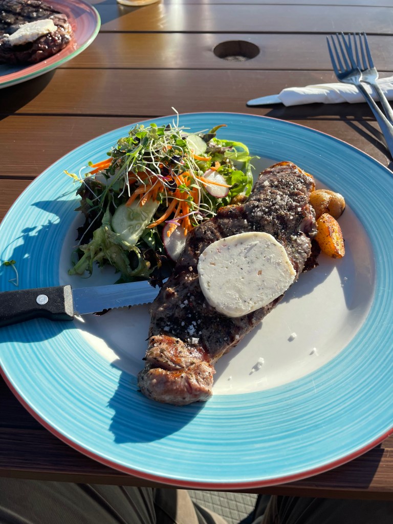 Paul's meal. Cafe Gilou, Sauble Beach, Ontario.